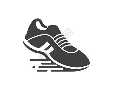 鞋子图标标志矢量图设计潮人鞋带男人锻炼健身房训练赛跑者跑步笔触运动鞋背景图片