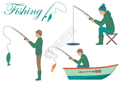 矢量渔业图片