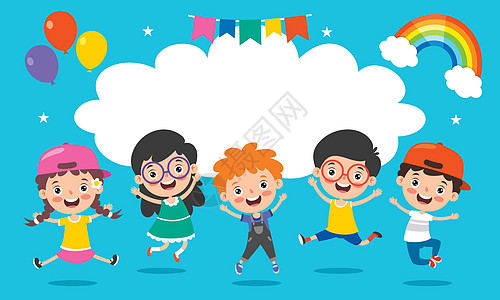 快乐的小孩子有福喜悦女孩学校环境团体学生运动公园友谊幼儿园图片