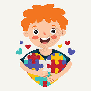 自闭症意识的概念图情绪病人孩子孩子们疾病情感保健心理治疗手印心理学图片