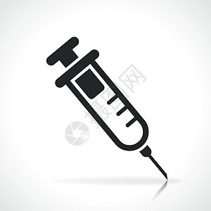 注射器疫苗接种图标隔离设计背景图片