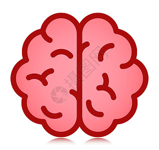 人脑平面图标 vecto背景图片