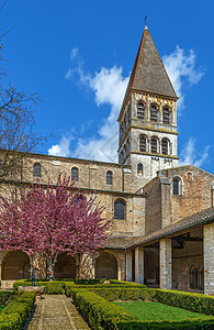 法国图尔努斯圣菲利伯特修道教堂旅行大教堂旅游历史建筑学历史性宗教教会石头地标图片