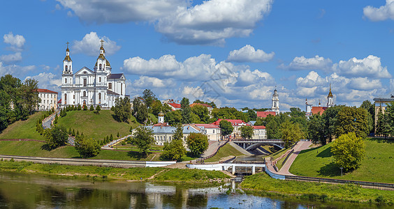 白俄罗斯维捷布斯克的Vitebsk观点旅行地标大教堂爬坡建筑学宗教城市教会天空历史图片