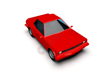 白色背景上的简单多边形红色运动比赛CUPe Car 图标玩具车库车站汽车卡通片竞赛充值车轮长方体电动车图片