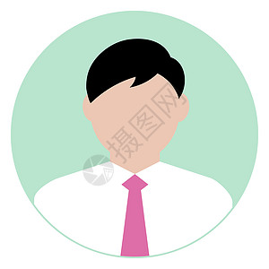 圆形工人头像图标说明上半身业务人员商务界面男性办公室绘画西装商业设计网页卡通片图片