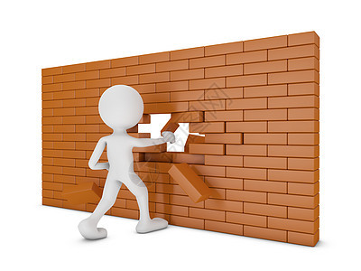 砖砖墙战略自由领导商业行动进步成就脚步愿望插图图片