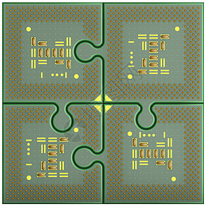 谜团CP解决方案木板电子概念芯片互联网电脑商业数据插图图片