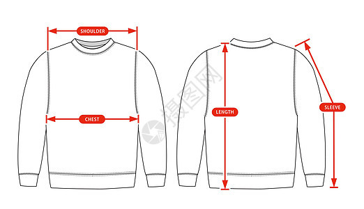 服装尺码图表矢量图汗衫背景图片