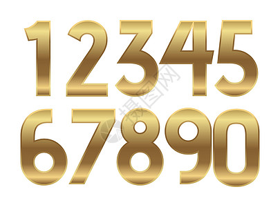 3 8妇女节黄金数字 金属金色时尚字母表 矢量逼真 123 文本插图插画