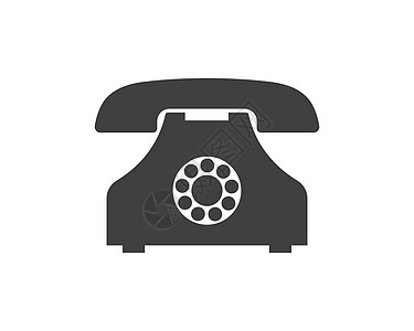 电话图标矢量图设计办公室商业服务白色通讯器黑色网络插图短信电讯图片
