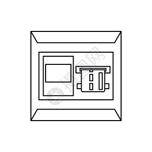 ATM 图标大纲样式图片