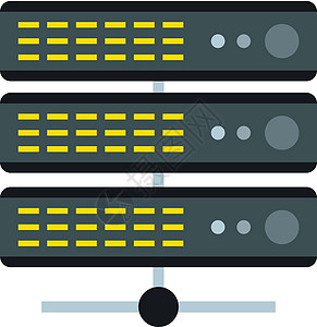 平面样式中的服务器图标图片