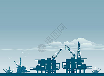 石油井架活力气体插图勘探炼油厂资源油田工业生产钻机图片