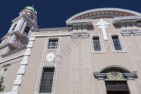 设在直布罗陀的圣玛利亚圣玛丽大教堂城市生活大教堂景观晴天天际蓝色建筑学文化城市教会图片