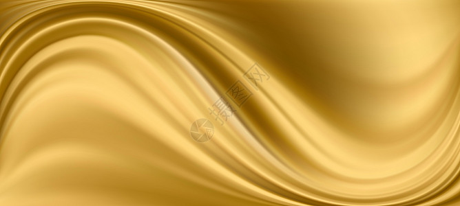 金色丝缎面料背景 矢量图  EPS1奢华布料艺术编织织物材料海浪运动波纹纺织品图片