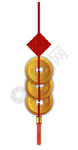 中国新年幸运硬币套装 贺卡海报网页横幅的设计元素 矢量图 Eps1庆典收藏插图金融传统货币工作室成功运气财富图片
