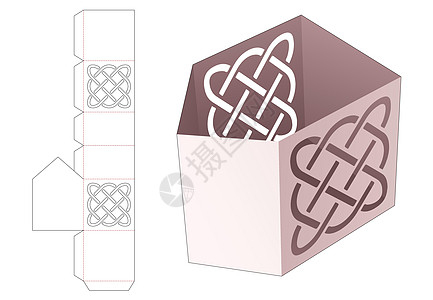 带线模板模切模板的角度文具盒背景图片