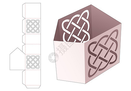 带线模板模切模板的角度文具盒图片