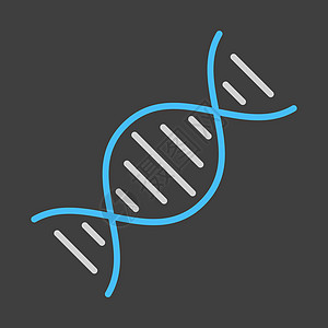深色背景上的 Dna 矢量图标 医疗信号生活曲线科学黑色基因组染色体圆形生物学基因化学背景图片