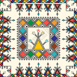 图案 4棕榈正方形几何装饰品文化菱形议会民间王国传统图片