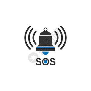 SOS 符号图标设计概念向量模板电话艺术字母救援安全警报按钮生活圆圈互联网图片