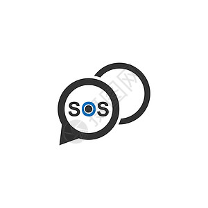 SOS 符号图标设计概念向量模板字体服务商业公司插图标识救援艺术安全帮助图片