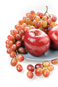 苹果和葡萄果汁红色饮食甜点食物农业图片