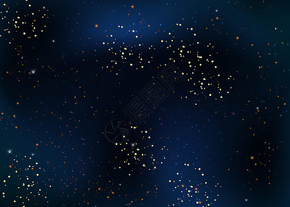 黑暗有光泽的夜空与星星背景 矢量它制作图案天文学蓝色星云插图宇宙天空火花星光星系辉光图片