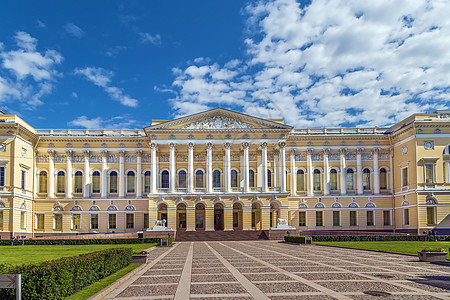 俄罗斯圣彼得堡俄罗斯博物馆 俄罗斯柱子地标历史旅游城市建筑建筑学旅行艺术天空背景