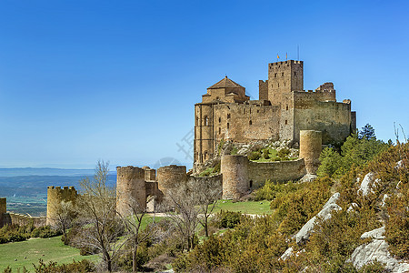 西班牙阿拉贡罗亚尔城堡建筑石头岩石爬坡历史性地标建筑学据点旅行历史图片
