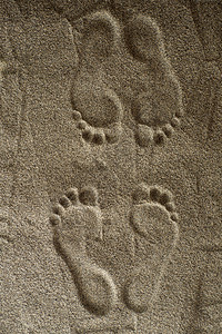 圣地的脚印假期海滩打印背景图片