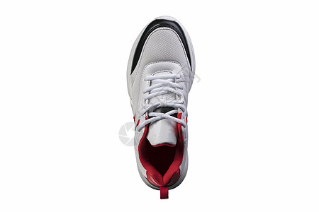 红色和黑色口音最上面的白色运动鞋 运动鞋图片