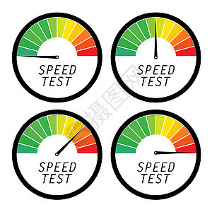 速度测试互联网测量图标 它制作图案矢量控制板燃料指针评分计量绿色白色商业红色车速图片