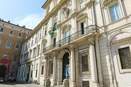 2019年9月16日 巴西驻罗马驻意大利纳沃纳广场大使馆历史性旅行正方形建筑学外交建筑商业观光艺术纪念碑背景图片