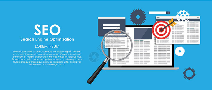 SEO 搜索引擎优化矢量图 平面计算背景访客服务创新电脑网站组织解决方案交通图表技术图片