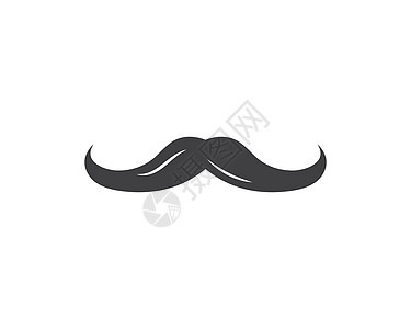 小胡子图标矢量插图设计胡子收藏黑色卷曲胡须男人潮人头发男性沙龙图片