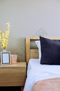 卧室室内装饰软垫毯子靠垫房间纺织品羽绒被房子风格家居阳光图片