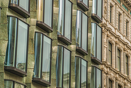 伦敦建筑物几何形状的抽象图像窗户城市玻璃背景图片