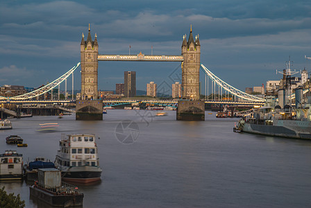 伦敦金融区和塔桥的金融区天空地标图片