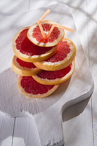 红葡萄树切片饮食红色食物热带水果橙子图片