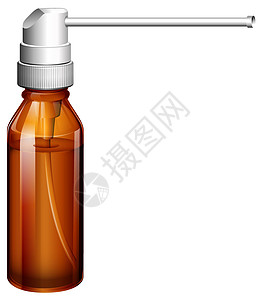 一个喷雾瓶化妆品绘画橙子管子塑料瓶子化学品白色空气喷出图片