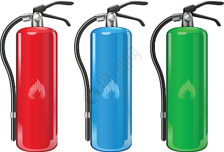 灭火器泡沫消防圆柱形压力驱逐剂预防控制绿色红色蓝色图片