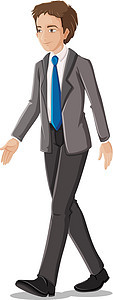 一个穿着正式服装的商务人士 有一条蓝色领带图片