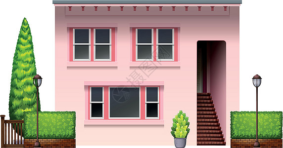 粉红色的办公楼图片