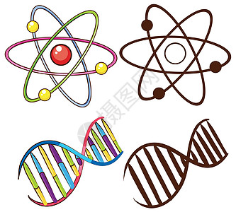 DNA结构科学电子教育原子质子负离子阳离子实验室阴影插图图片