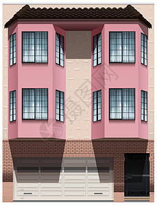 粉红色的大建筑建筑学栖息地建造房子草图酒店住宅指导占用办公室图片
