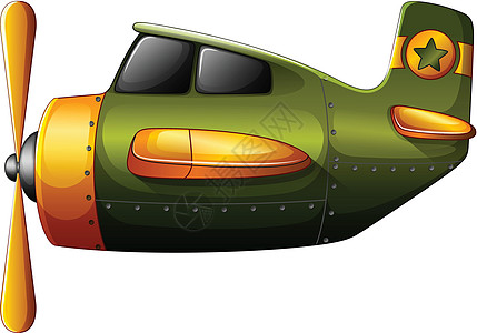 一个绿色复古计划绘画喷气螺旋桨喷射冲击波涡轮机白色压缩机引擎动力图片