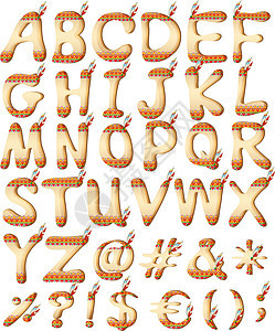 字母的印度风格字母英语意义首都羽毛孩子们教育字体大写语言白色图片