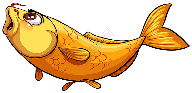 黄色的大鱼动物海洋叶鳍绘画白色轴承避难所下巴颅骨射线图片